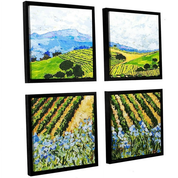 ArtWall Allan Friedlander "Early Crop" 4-Piece Floater-framed Canvas Square Set