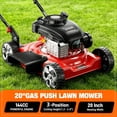 thumbnail image 3 of EAYSG 20-Inch 144cc 4-Cycle Gas Walk-Behind Push Lawn Mower, 3-Position Height Adjustment, Lightweight Steel Deck, Black, 3 of 6