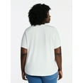 thumbnail image 2 of Terra & Sky Women's Plus Size Crewneck Tee with Short Sleeves, Sizes 0X-5X, 2 of 5