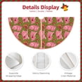 thumbnail image 4 of Kdxio Cartoon Pigs Print Christmas Tree Skirt Christmas Xmas Tree Skirts Mat for New Year Holiday Christmas Party Decorations-36", 4 of 7