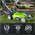 thumbnail image 4 of (Open Box) Greenworks 40V 16" Battery Powered Push Lawn Mower with 4.0 Ah Battery & Charger 25322, 4 of 14