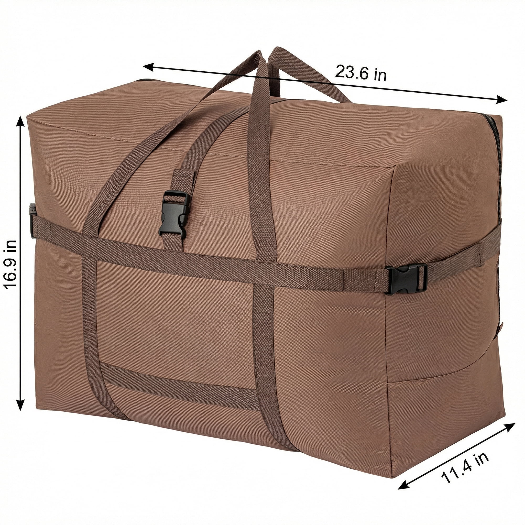 Unique Bargains Clothes Storage Oxford Moving Bag Khaki 23.6*11.4*16.9in