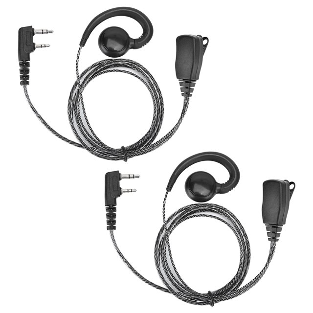 2 auriculares HR‑81 para walkie-talkie con cable de 1,1 m para radio bidireccional K-Head