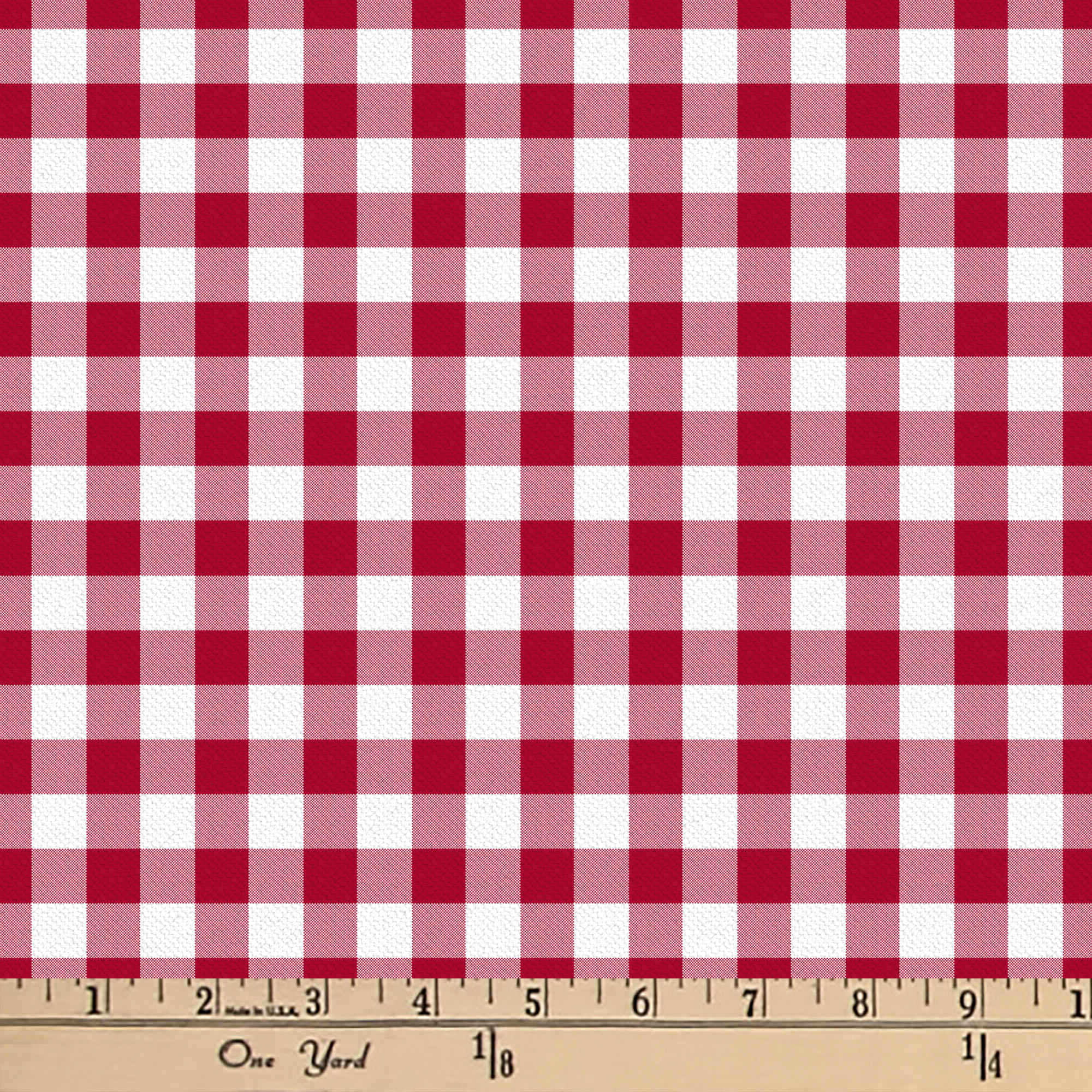 C1794 By-the-Half-Yard Plaid on Courser Cream Cotton 44" Wide 