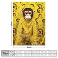 thumbnail image 4 of COMIO Monkey Blanket-Monkey Gift for Boys Girls Monkey Lovers-Cute Cartoon Monkey Banana Pattern Throw-Super Soft Lightweight and Warm Used for Sofa Bed Camping, 4 of 6