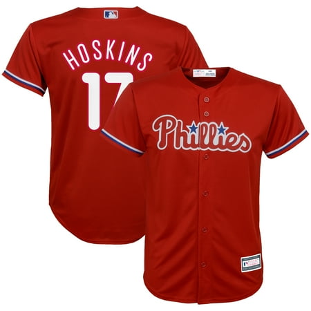 - Rhys Hoskins Philadelphia Phillies Youth Player Replica Jersey - Red