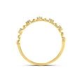 thumbnail image 4 of FB Jewels 10kt Yellow Gold Womens Round Diamond Bead Dot Stackable Ring 1/20 Cttw, 4 of 4