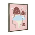 thumbnail image 4 of Stupell Industries Fun Mushrooms on Pink Botanical & Floral Painting Gray Floater Framed Canvas Art Print Wall Art, 25 x 31, 4 of 10