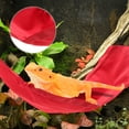 thumbnail image 6 of Bearded Dragon Hammock Lizard Hammock with Suction Cups Hooks Bearded Dragon Tank Accessories Reptile Lounger for Geckos Red 1 Set, 6 of 7