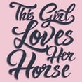 thumbnail image 2 of Girl's Lost Gods This Girl Loves Her Horse  Graphic Tee Light Pink Large, 2 of 4