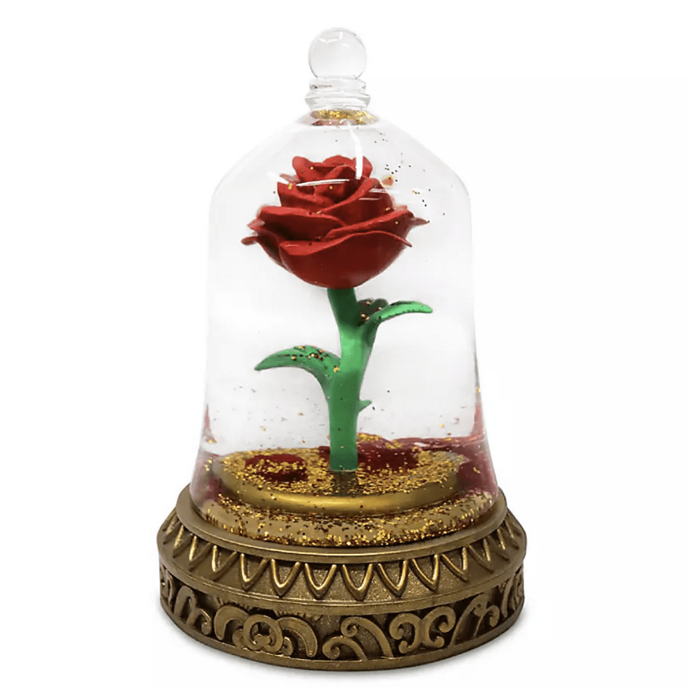 Disney Parks Beauty and the Beast Enchanted Rose Snow Globe New with