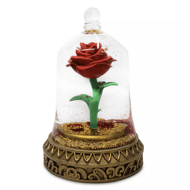 Disney Parks Beauty and the Beast Enchanted Rose Snow Globe New with Box -  