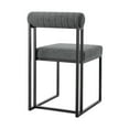 thumbnail image 4 of Dining Chairs - Modern Fabric & Metal Set of 2 - Matte Black & Gray - Easy Comfort, 4 of 9