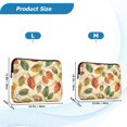 thumbnail image 4 of FORMRS 15"-15.6" Laptop Sleeve Protective Case Soft Carrying Quilted Computer Bag Cover, Beige Leaves, 4 of 7