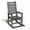 Gray, variant on HDPE Outdoor Rocking Chairs , Patio Rocking Chairs with footrest design, Smooth Porch Rocker for Lawn,Porch,Backyard,Indoor and Garden,Navy