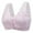 Pink, variant on Plus Size Everyday Bras Women's Front Snap Close Sports Push Up Wire Free Bra Casual Print Comfort Breathable Bra