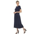 thumbnail image 3 of White Mark Women's Short Sleeve Drop Waist Maxi Dress, 3 of 6