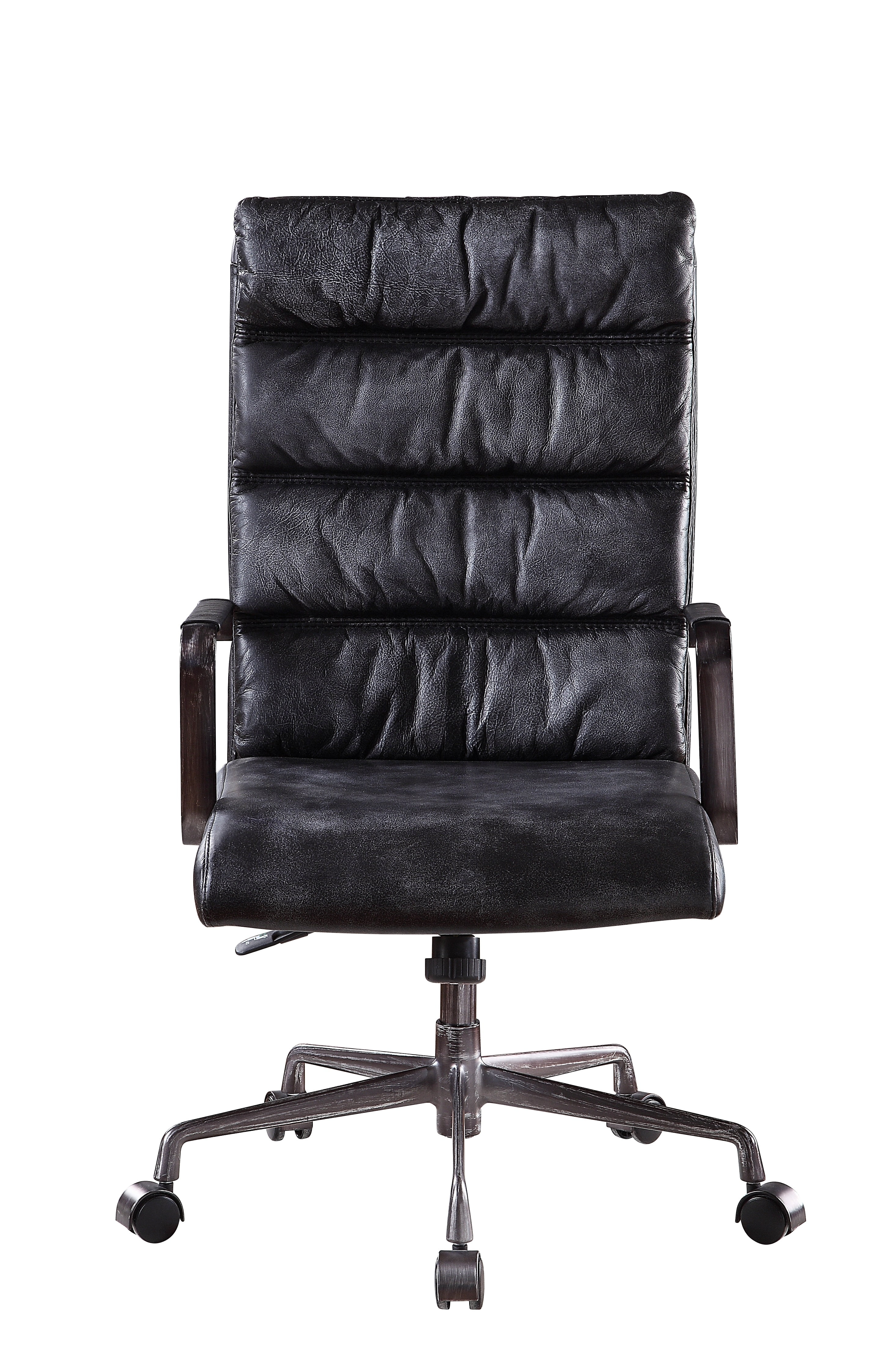Wooden Office Chair Base  - Traditional Wooden Office Chair With 5 Spoke Base And Manchette, Brown.