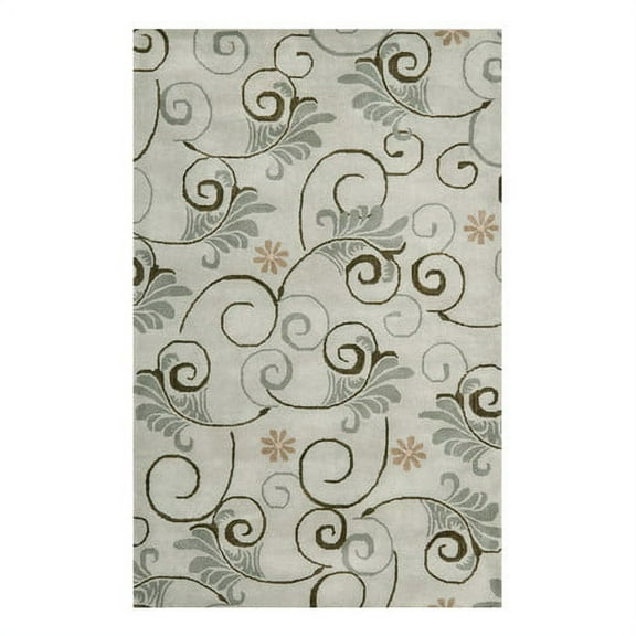 SAFAVIEH Soho Camillo Floral Wool Area Rug, Grey/Multi, 7'6" x 9'6"