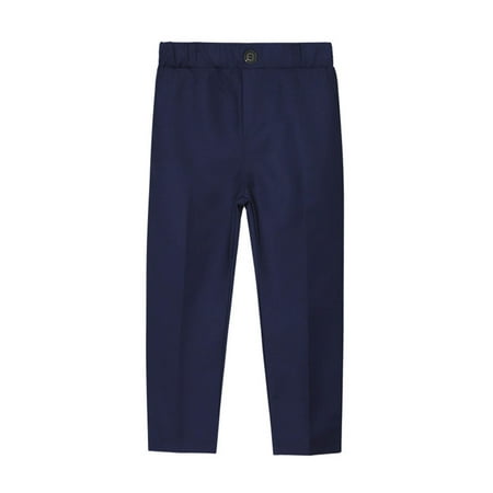 

Baby Girl Pants Toddler Kids Big Boy Fashion Cute Solid Color Stripe Casual School Uniform Suit Pants Trousers New Full Length Pants Navy 7-8T