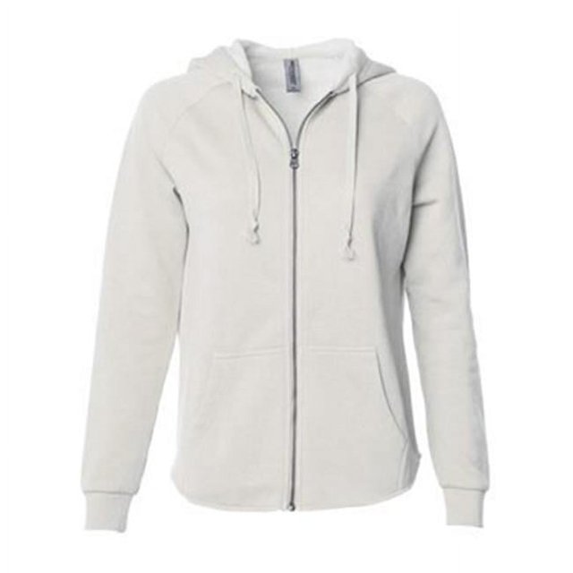Independent Trading B03076242 Sweat à Capuche à Fermeture à Glissière pour Femmes California Wave Wash, Os - Extra Small