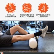 Body Sport Foam Roller, Full Round 6 in. x 18 in. – Lightweight & Durable for Flexibility, Strengthening & Rehab – High-Density Foam for Muscle Reeducation, Spinal Stabilization & Pressure Relief