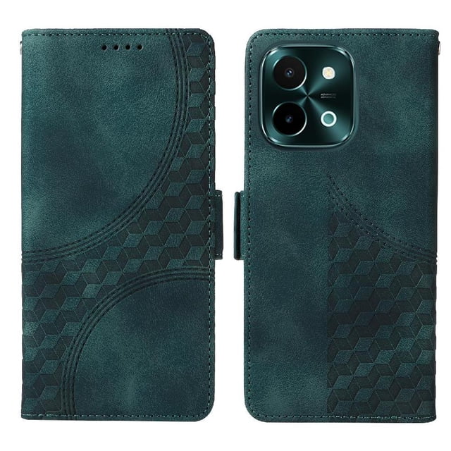 Funda GANGXUN para Vivo Y28 4G con diseño acolchado elegante, cuero PU, protección total y ajuste preciso