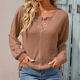 thumbnail image 2 of Pompotops Nouveau Style Mode Femme Manches Longues Ample Col Rond Haut Tricoté Liquidation, 2 of 3