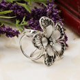 thumbnail image 1 of Hebilla Bufanda Fernando Crystal Flower Plata Antigua, 1 of 8