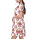 thumbnail image 2 of Balery Sloth with Donuts1 Vestidos sueltos de manga corta para mujer, vestidos de verano 2025, vestidos casuales de corte A con vuelo., 2 of 6
