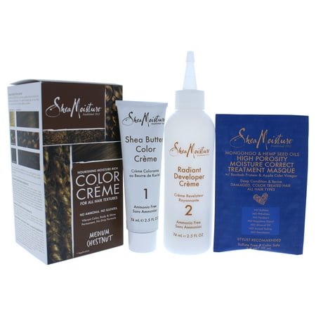 Shea Moisture Nourishing Moisture-Rich Color Creme - Medium Chestnut Brown - 1 Application Hair (Best Chestnut Hair Dye)