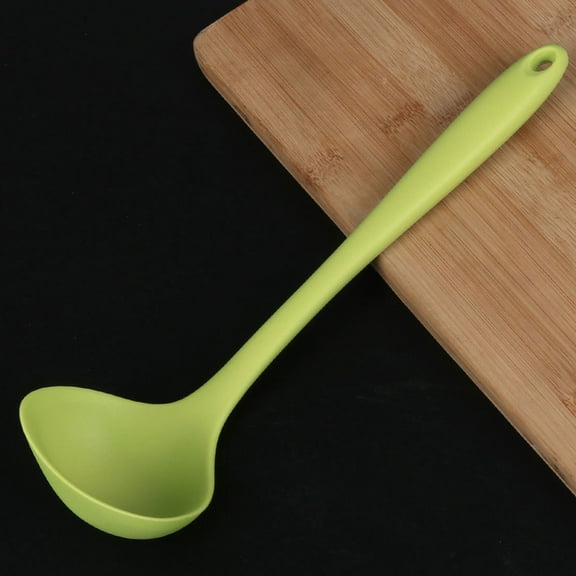 11.6 Inch Silicone Soup Ladle Spoon Restaurant Kitchen Scoop Utensil Cooking Supplies Light Green
