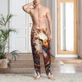 thumbnail image 2 of Fuzoiu Colorful Abstract Eagle Print Men's Pajama Pants,Lounge Pants for Men,Lounge PJ Bottoms,Sleepwear Pants with Drawstring Pockets -X-Large, 2 of 6