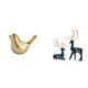 thumbnail image 1 of Conjunto Moderno De Figuras De Animales: Pájaro Y Reno Dorados. Elegantes Esculturas Decorativas Para El Hogar, Ideales Para Sala De Estar, Oficina O Escritorio. Regalo Perfecto Para, 1 of 8