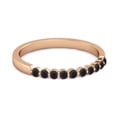 thumbnail image 2 of Mooneye 0.20 Ct Black Spinel Half Eternity Women Gifts Ring 925 Sterling Silver Rose Vermeil, 2 of 3
