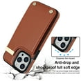 thumbnail image 6 of ELEHOLD Leather Wallet Case for iPhone 14 Plus,Premium Leather Material with Organ Card Slots Holders Full Body Protection Shockproof Anti-Fingerprint Purse Case,Brown, 6 of 7