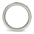 thumbnail image 2 of Titanium Polished with CZ 6mm Grooved Band, 2 of 7