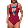 thumbnail image 1 of Women Bikini Print Strappy Back Set Swimsuits Plus Size Bathing Suits Tankinis Swimwear, 1 of 5