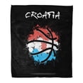 thumbnail image 1 of SIDONKU Flannel Throw Blanket Black Sport Abstract Basketball Ball in The Colors Soft for Bed Sofa and Couch 58x80 Inches, 1 of 1