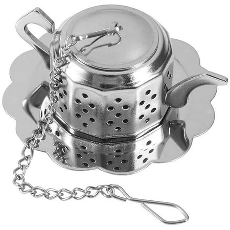 

Tea Ball Infuser Teapot Shape Stainless Steel Mesh Tea Strainer Diffuser Cooking Infuser Herbal Spice Filter for Loose Leaf Tea and Mulling Spices