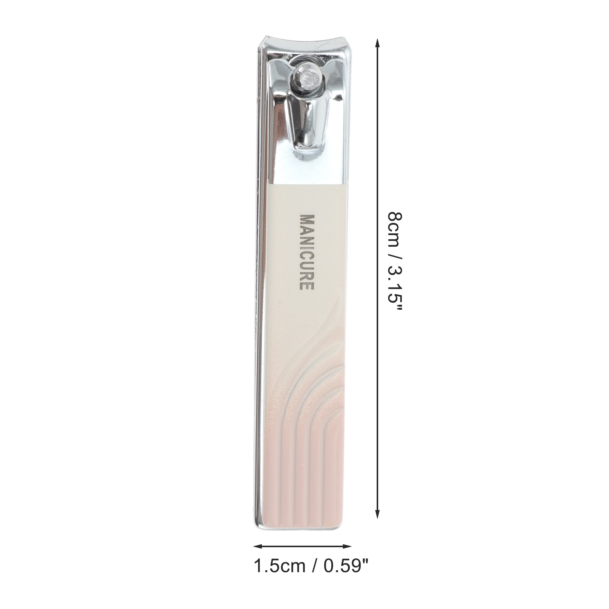 Unique Bargains Square Rotation Nail Clipper Kit 5-piece Set Gradient Pink