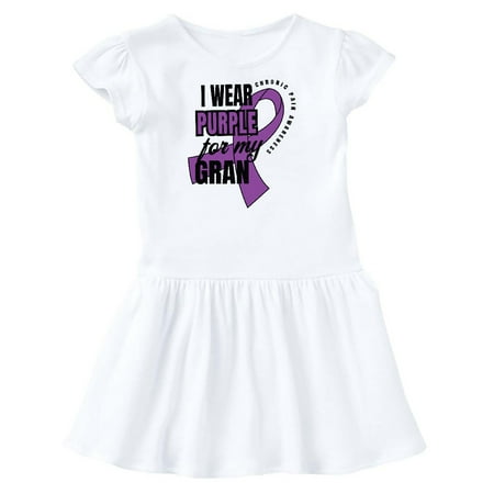 

Inktastic Chronic Pain I Wear Purple For My Gran Gift Toddler Girl Dress