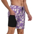 thumbnail image 3 of Haiem Daisies Flowers Mens Swim Trunks with Compression Liner 2 in 1 Swimming Shorts Stretch Swimwear Quick Dry,Board Shorts-3X-Large, 3 of 9