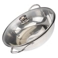 thumbnail image 5 of LEEYNEERStainless Steel Hot Pot with Divider for Soup Multi-Purpose Hot Pot Thicken Metal Hot Pot Cooker Kitchen Cooking Hot Pot, 5 of 5