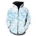 thumbnail image 1 of Sudadera con capucha y cremallera para hombre, con estampado de copos de nieve de invierno, chaquetas con capucha, estampado 3D, estilo hip hop, primavera, talla grande, gran oferta 2024, 1 of 6
