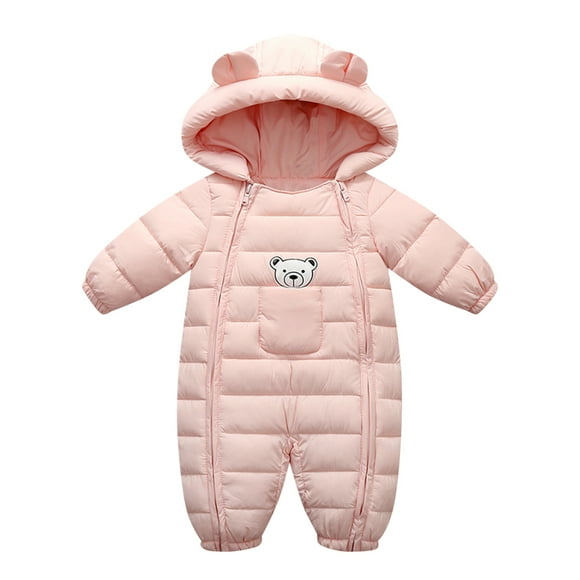 Toddler Kids Baby Girls Boys Hooded Outdoor Thick Warm Windproof Coat Romper Jumpsuit Jacket Snowsuit Bear Snowsuit Snowsuit Kids 2t Snow Pants Boy Toddler Girl Snow Bibs Boys Snow Suits 8 Kids Ski
