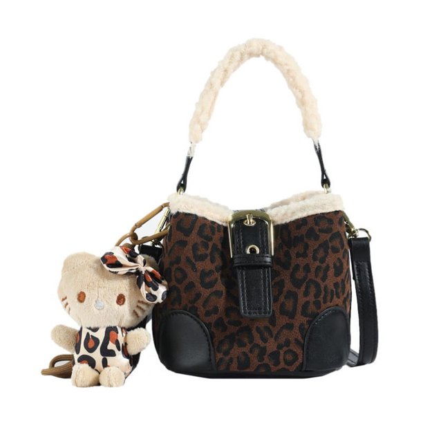 Mini bolso retro con estampado de leopardo para mujer, estilo nicho, 2025, moderno bolso de mano, bandolera coreana