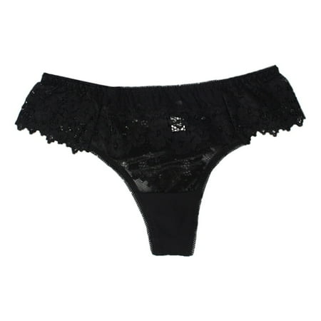 

Spdoo Women s Thin Lace Hollowed Out T Back Low Waist Sexy Cheeky Thong See Through Panties