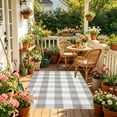 thumbnail image 5 of Orange and Black Plaid Rug, 32'' x 20'' Fall Outdoor Front Door Decor Mat, Cotton Washable Hand-Woven Rug for Layered Doormat, Autumn Halloween Thanksgiving Carpet for Porch, Entryway, 5 of 7