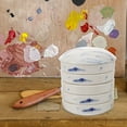 thumbnail image 2 of 1 Set of Convenient Ceramic Color Mixing Trays Stacking Color Palettes Multi-layer Pigment Tray, 2 of 2